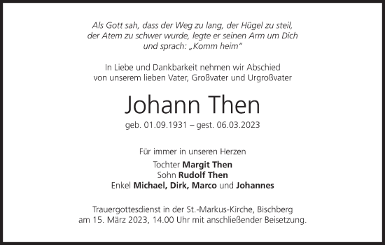 Anzeige von Johann Then von MGO