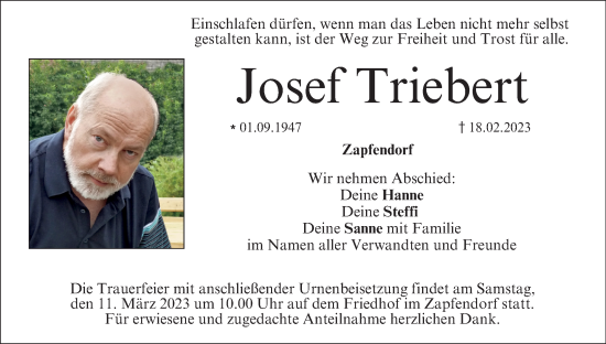 Anzeige von Josef Triebert von MGO