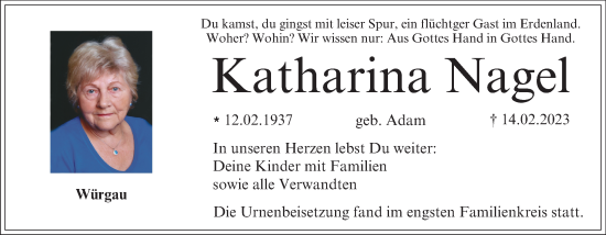 Anzeige von Katharina Nagel von MGO