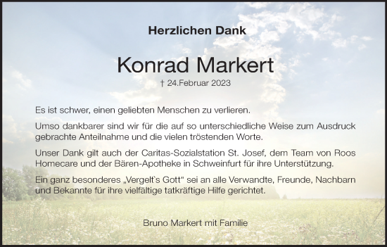 Anzeige von Konrad Markert von MGO