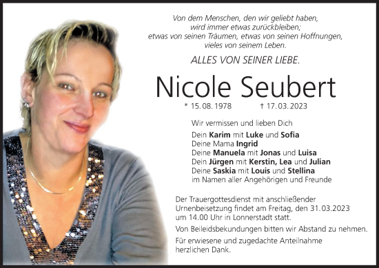 Anzeige von Nicole Seubert von MGO