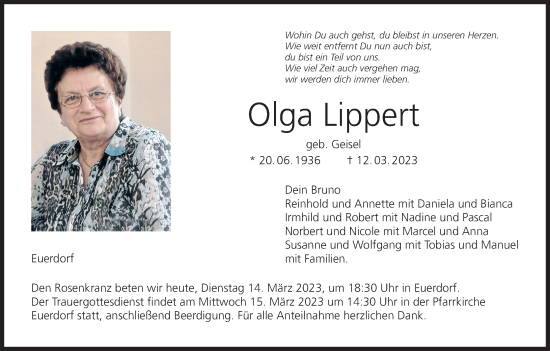 Anzeige von Olga Lippert von MGO