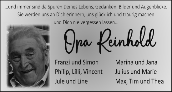 Anzeige von Reinhold  von MGO