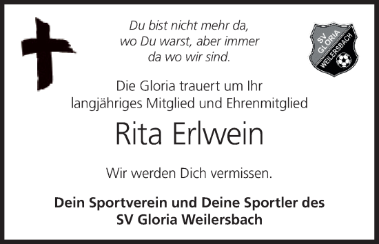 Anzeige von Rita Erlwein von MGO