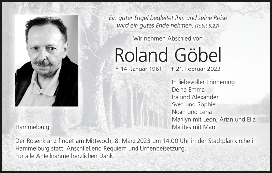 Anzeige von Roland Göbel von MGO