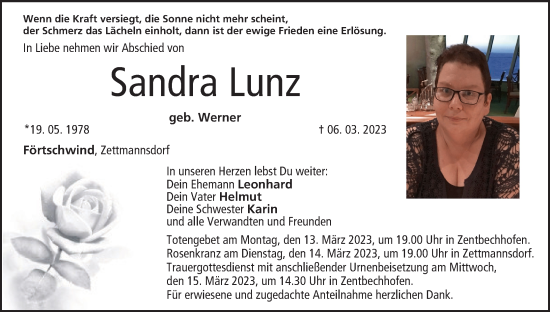 Anzeige von Sandra Lunz von MGO
