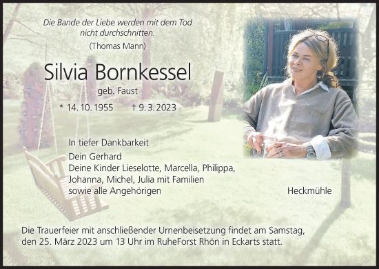Anzeige von Silvia Bornkessel von MGO