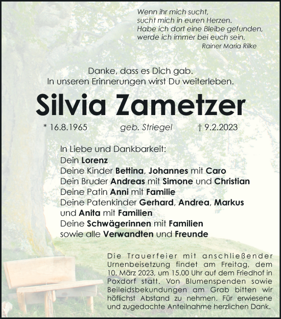 Anzeige von Silvia Zametzer von MGO