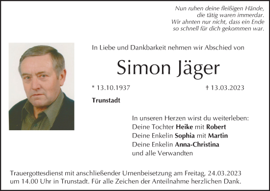 Anzeige von Simon Jäger von MGO