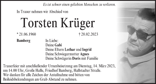 Anzeige von Torsten Krüger von MGO