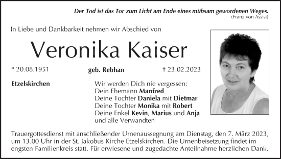 Anzeige von Veronika Kaiser von MGO