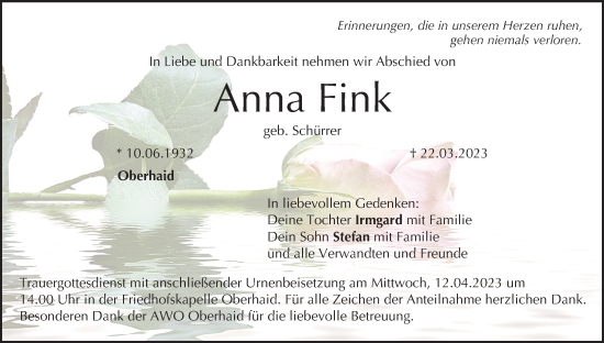 Anzeige von Anna Fink von MGO