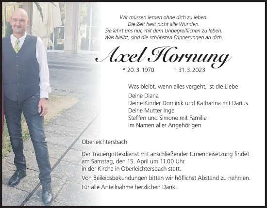 Anzeige von Axel Hornung von MGO