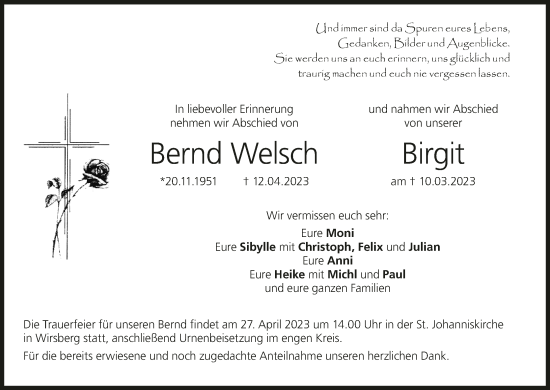 Anzeige von Birgit Welsch von MGO
