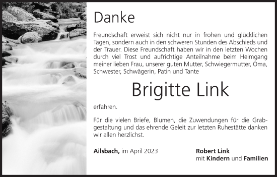 Anzeige von Brigitte Link von MGO