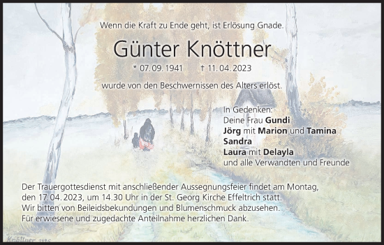 Anzeige von Günter Knöttner von MGO