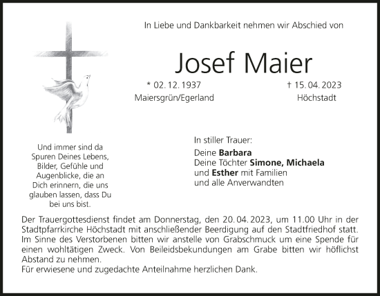 Anzeige von Josef Maier von MGO