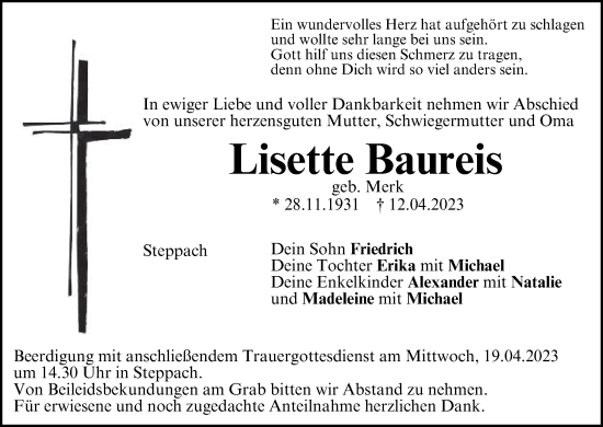 Anzeige von Lisette Baureis von MGO
