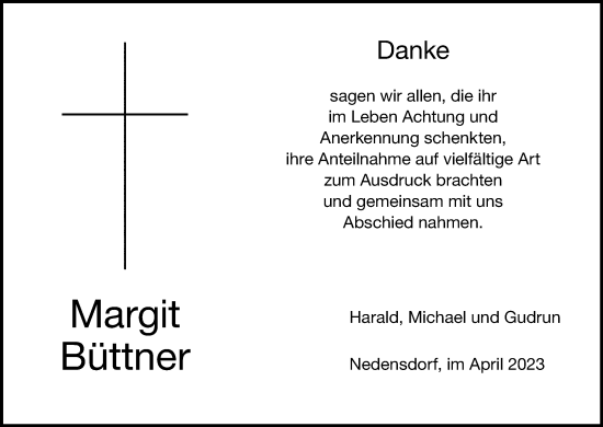 Anzeige von Margit Büttner von MGO