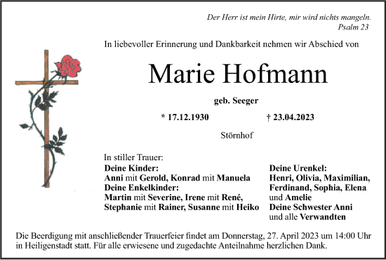 Anzeige von Marie Hofmann von MGO