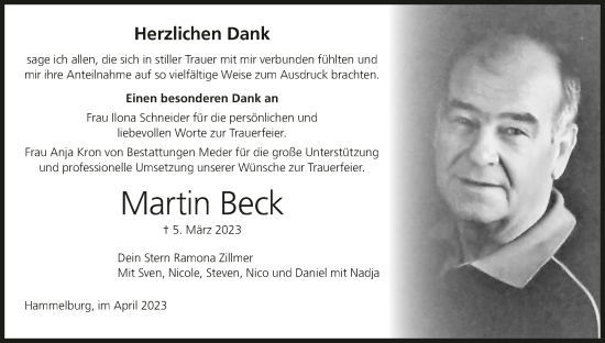 Anzeige von Martin Beck von MGO