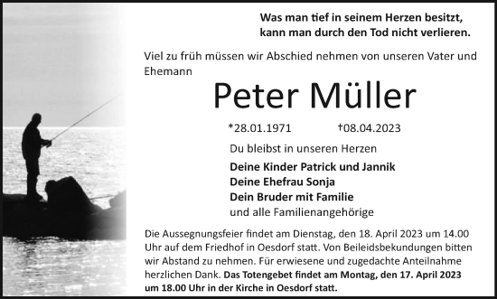 Anzeige von Peter Müller von MGO