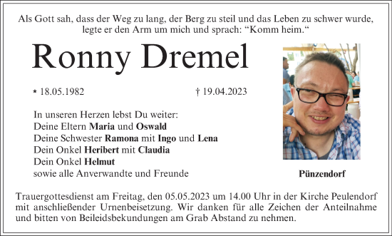 Anzeige von Ronny Dremel von MGO