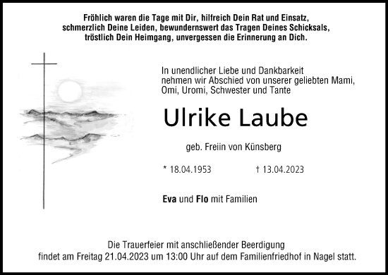 Anzeige von Ulrike Laube von MGO