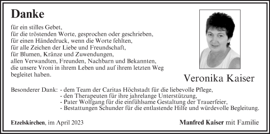 Anzeige von Veronika Kaiser von MGO