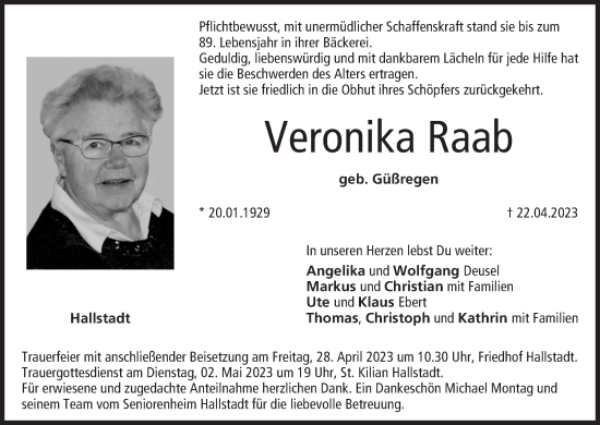 Anzeige von Veronika Raab von MGO