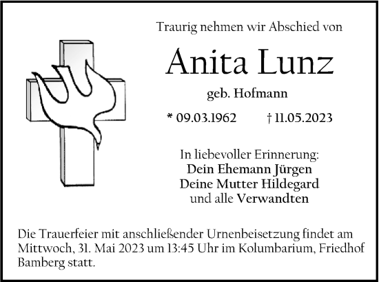 Anzeige von Anita Lunz von MGO