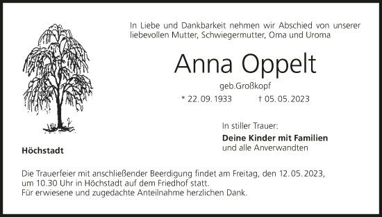 Anzeige von Anna Oppelt von MGO