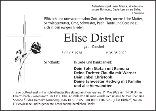 Anzeige von Elise Distler von MGO