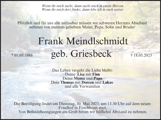 Anzeige von Frank Meindlschmidt von MGO
