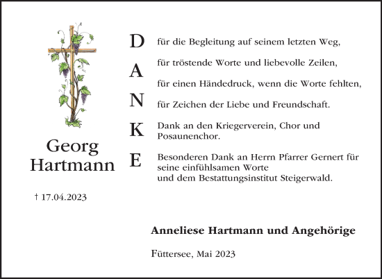 Anzeige von Georg Hartmann von MGO