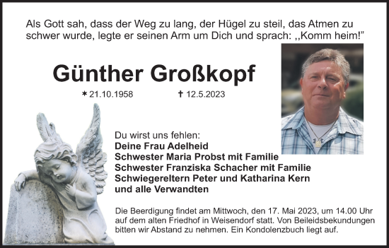 Anzeige von Günther Großkopf von MGO