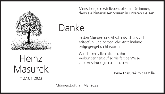 Anzeige von Heinz Masurek von MGO