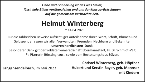Anzeige von Helmut Winterberg von MGO