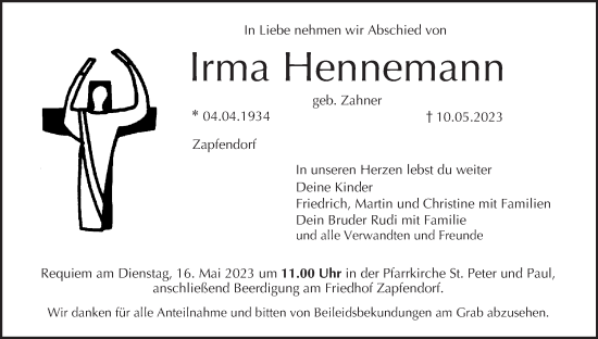 Anzeige von Irma Hennemann von MGO
