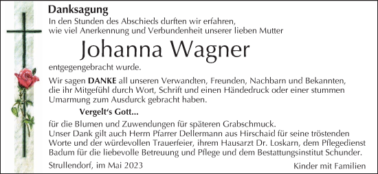 Anzeige von Johanna Wagner von MGO