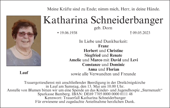 Anzeige von Katharina Schneiderbanger von MGO