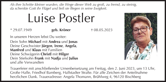 Anzeige von Luise Postler von MGO