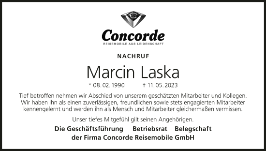 Anzeige von Marcin Laska von MGO
