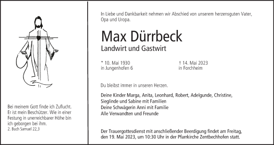 Anzeige von Max Dürrbeck von MGO