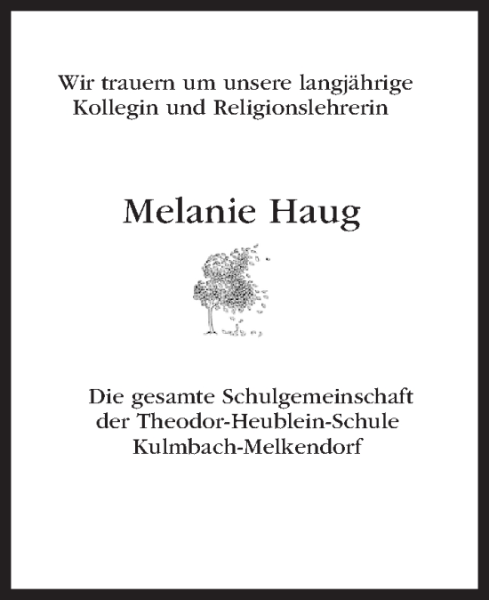 Anzeige von Melanie Haug von MGO