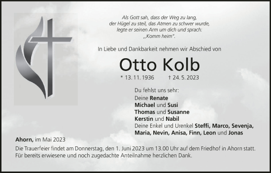 Anzeige von Otto Kolb von MGO