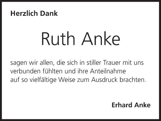 Anzeige von Ruth Anke von MGO
