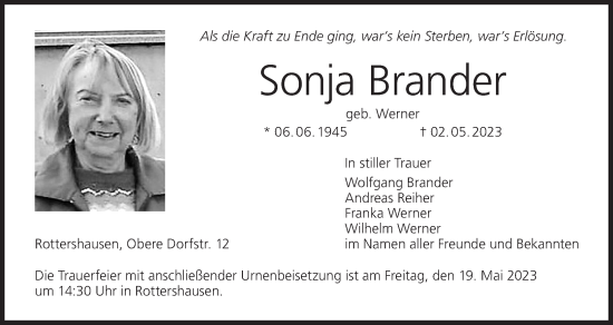 Anzeige von Sonja Brander von MGO