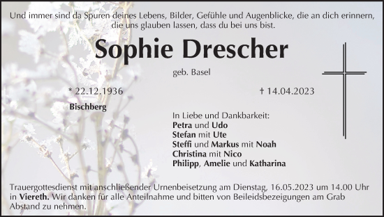 Anzeige von Sophie Drescher von MGO