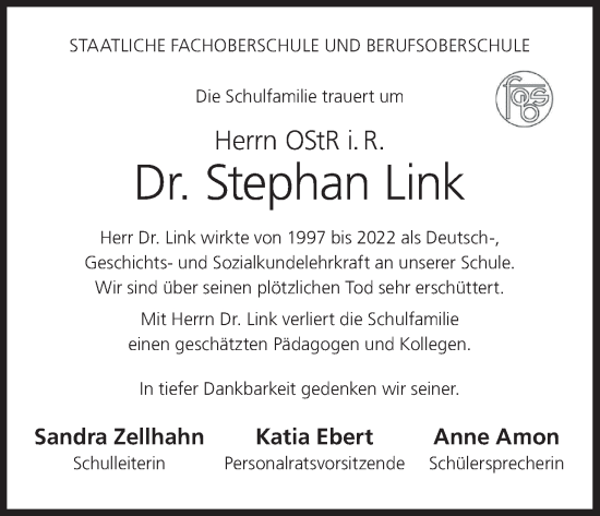 Anzeige von Stephan Link von MGO